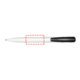 White plastic ballpoint pen with push mechanism and polished finish.