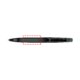 Clear twist-action ballpoint pen with clip.
