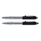 Metal writing set with ballpoint pen, rollerball pen and case.