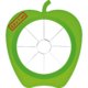 Green plastic apple cutter with stainless steel blades.