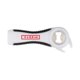 Multicolor plastic opener with various opening functions.