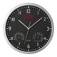 Black wall clock with hour, minute, and second hands.