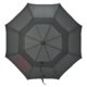 Dark golf umbrella with wind vent.
