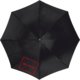 Black automatic walking-stick umbrella with large canopy.