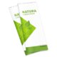 Natural paper brochure with a center fold.