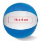 Two-tone plastic beach ball.
