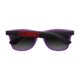 Purple plastic sunglasses with dark lenses.
