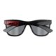Black sunglasses with dark lenses.