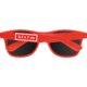 Plastic sunglasses with tinted lenses.