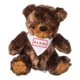 Brown plush teddy bear with scarf.
