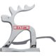 Silver metal nutcracker in a reindeer design.
