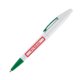 Plastic twist ballpoint pen with clip.