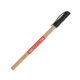 Wooden ballpoint pen with clip and push mechanism.