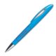 Blue plastic ballpoint pen with clip.
