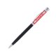 Metal twist ballpoint pen with clip.