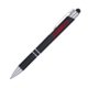 Black metal ballpoint pen with LED light.