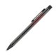 Metal ballpoint pen with clip and push mechanism.