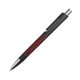 Black ballpoint pen with clip and push mechanism.