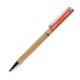 Wooden ballpoint pen with clip and metal details.