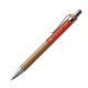 Wood-colored writing set with ballpoint pen and case.