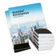 Paper brochure with adhesive binding.