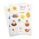 White sticker sheets made of coated paper, A4 format.