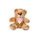 Brown plush teddy bear with bandana.