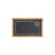 Gray bamboo serving board with a rectangular shape.