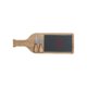 Wooden cheese board with slate plate and cheese knife set.