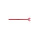 Red wood pencil with heart-shaped end.