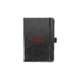 Black Notebook with elastic band closure.
