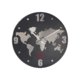 Aluminum wall clock with hour, minute, and second hands.