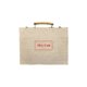 Wooden painting set with handle and closure.
