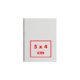 Paper notepad with adhesive strip.