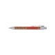 Cork ballpoint pen with clip and push mechanism.