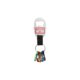 Metal keychain with bottle opener and carabiner hook.