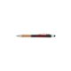 Wood-colored ballpoint pen with touch function and clip.