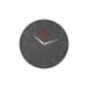 Gray slate wall clock with time display.
