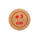 Wooden hand mirror, round.