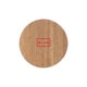Wooden cheese board in a round shape.