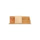 Wooden desk organizer with multiple compartments.