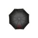 Black umbrella with automatic function and straight handle.