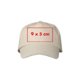 Beige fabric baseball cap with adjustable strap.