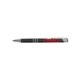 Metal ballpoint pen with clip and push mechanism.