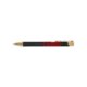 Metal ballpoint pen with clip and push mechanism.