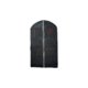 Black garment bag with zipper.