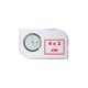 Transparent glass block with integrated clock.