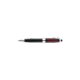 Black metal ballpoint pen with touch function and clip.
