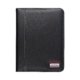 Black writing case with zipper.