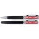 Black writing set with ballpoint pen and case.